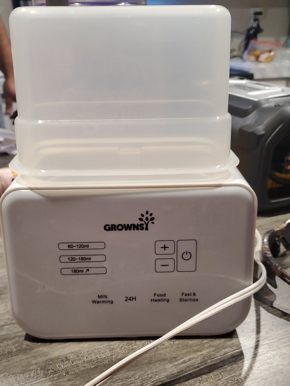 GROWNSY White Electric Baby Bottle Warmer & Sterilizer